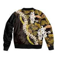 Kula Aloha Hawaii Lei Bomber Jacket Tropical Flowers Elegant Vibe LT14 - Polynesian Pride
