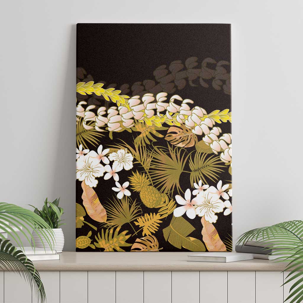 Kula Aloha Hawaii Lei Canvas Wall Art Tropical Flowers Elegant Vibe LT14 - Polynesian Pride