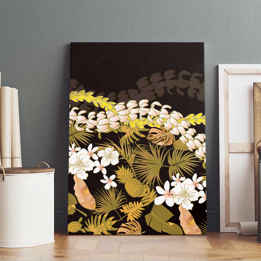 Kula Aloha Hawaii Lei Canvas Wall Art Tropical Flowers Elegant Vibe LT14 - Polynesian Pride
