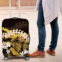 Kula Aloha Hawaii Lei Luggage Cover Tropical Flowers Elegant Vibe LT14 Gold - Polynesian Pride