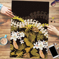 Kula Aloha Hawaii Lei Puzzle Tropical Flowers Elegant Vibe LT14 Gold - Polynesian Pride