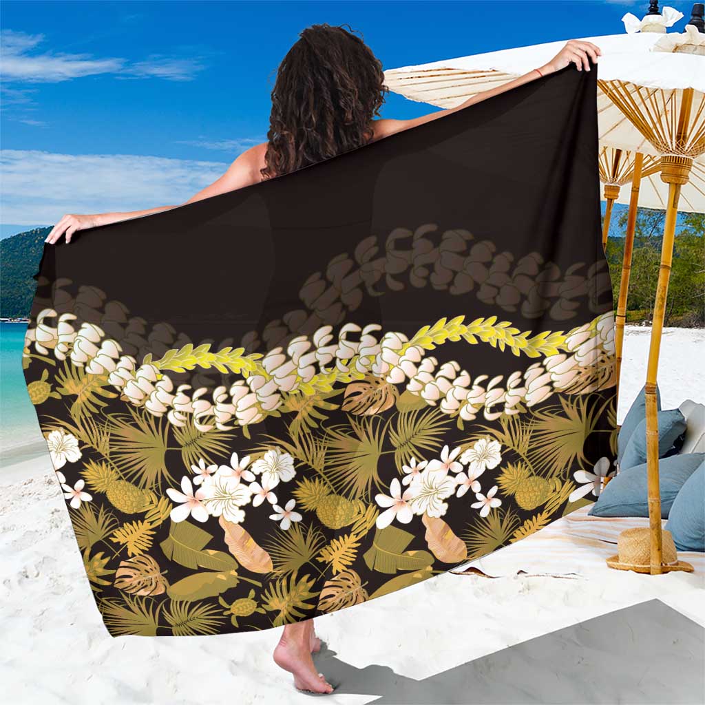 Kula Aloha Hawaii Lei Sarong Tropical Flowers Elegant Vibe LT14 One Size 44 x 66 inches Gold - Polynesian Pride