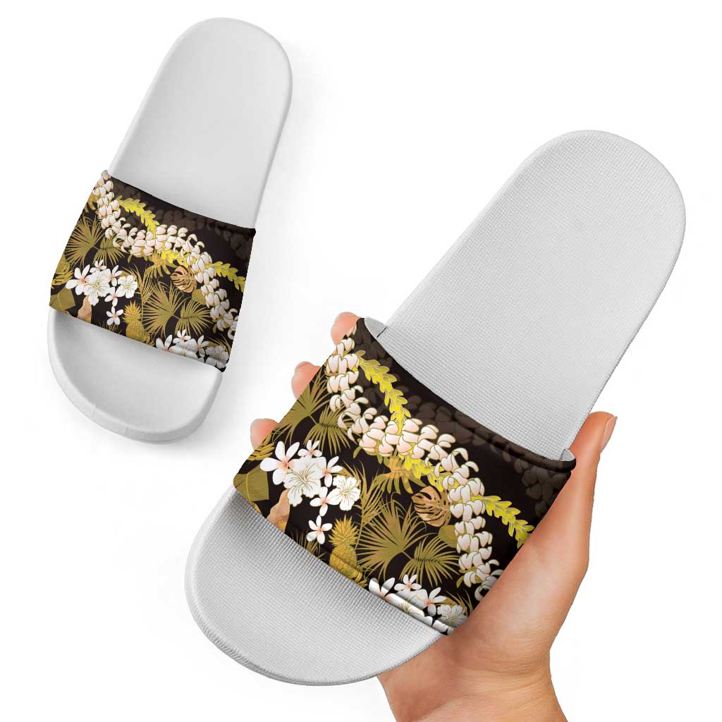 Kula Aloha Hawaii Lei Slide Sandals Tropical Flowers Elegant Vibe LT14 - Polynesian Pride