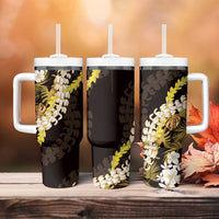 Kula Aloha Hawaii Lei Tumbler With Handle Tropical Flowers Elegant Vibe LT14 - Polynesian Pride