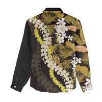 Kula Aloha Hawaii Lei Women Casual Shirt Tropical Flowers Elegant Vibe LT14 - Polynesian Pride