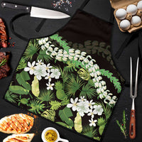 Omaomao Aloha Hawaii Lei Apron Tropical Flowers Elegant Vibe LT14 Green - Polynesian Pride