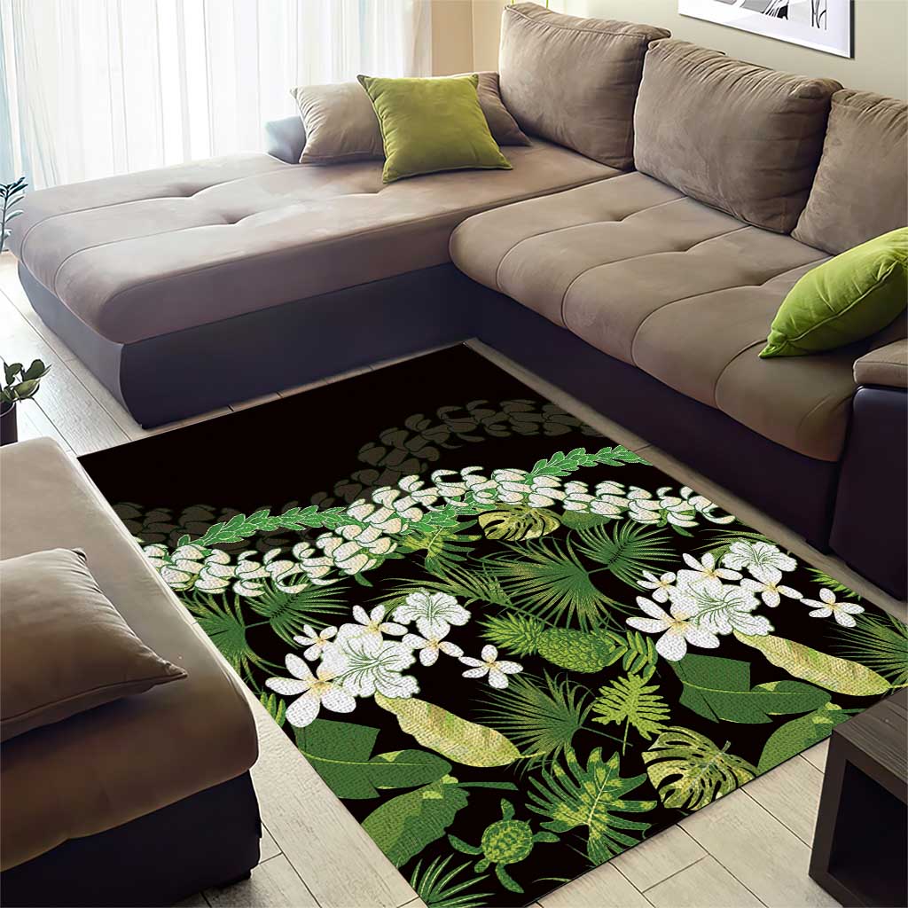 Omaomao Aloha Hawaii Lei Area Rug Tropical Flowers Elegant Vibe LT14 - Polynesian Pride