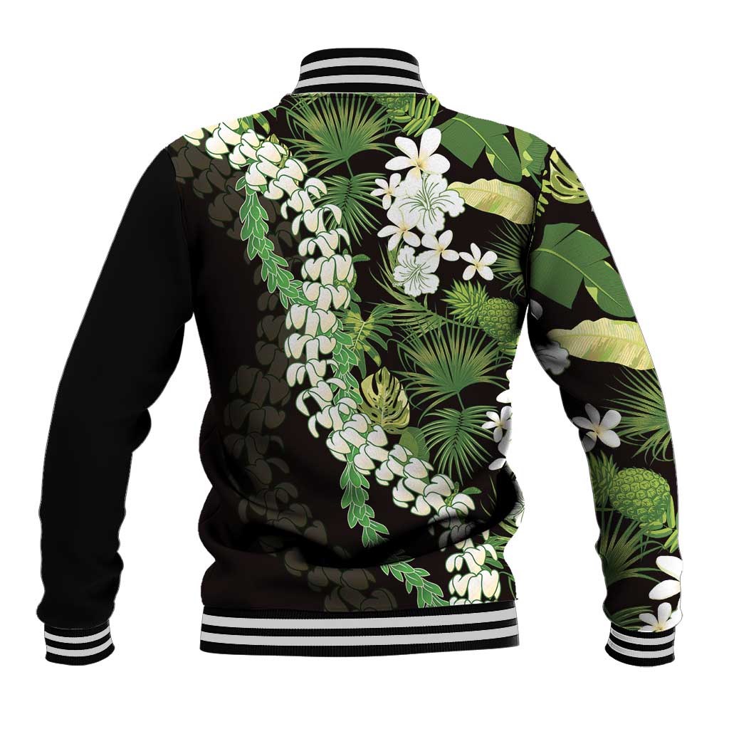 Omaomao Aloha Hawaii Lei Baseball Jacket Tropical Flowers Elegant Vibe LT14 - Polynesian Pride
