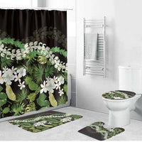 Omaomao Aloha Hawaii Lei Bathroom Set Tropical Flowers Elegant Vibe LT14 Bathroom Set (4 pcs) Green - Polynesian Pride