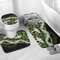 Omaomao Aloha Hawaii Lei Bathroom Set Tropical Flowers Elegant Vibe LT14 Mat Set Only (3 pcs) One Size Green - Polynesian Pride