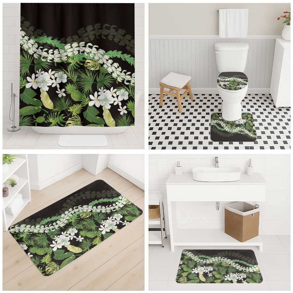 Omaomao Aloha Hawaii Lei Bathroom Set Tropical Flowers Elegant Vibe LT14 - Polynesian Pride