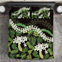 Omaomao Aloha Hawaii Lei Bedding Set Tropical Flowers Elegant Vibe LT14 Green - Polynesian Pride