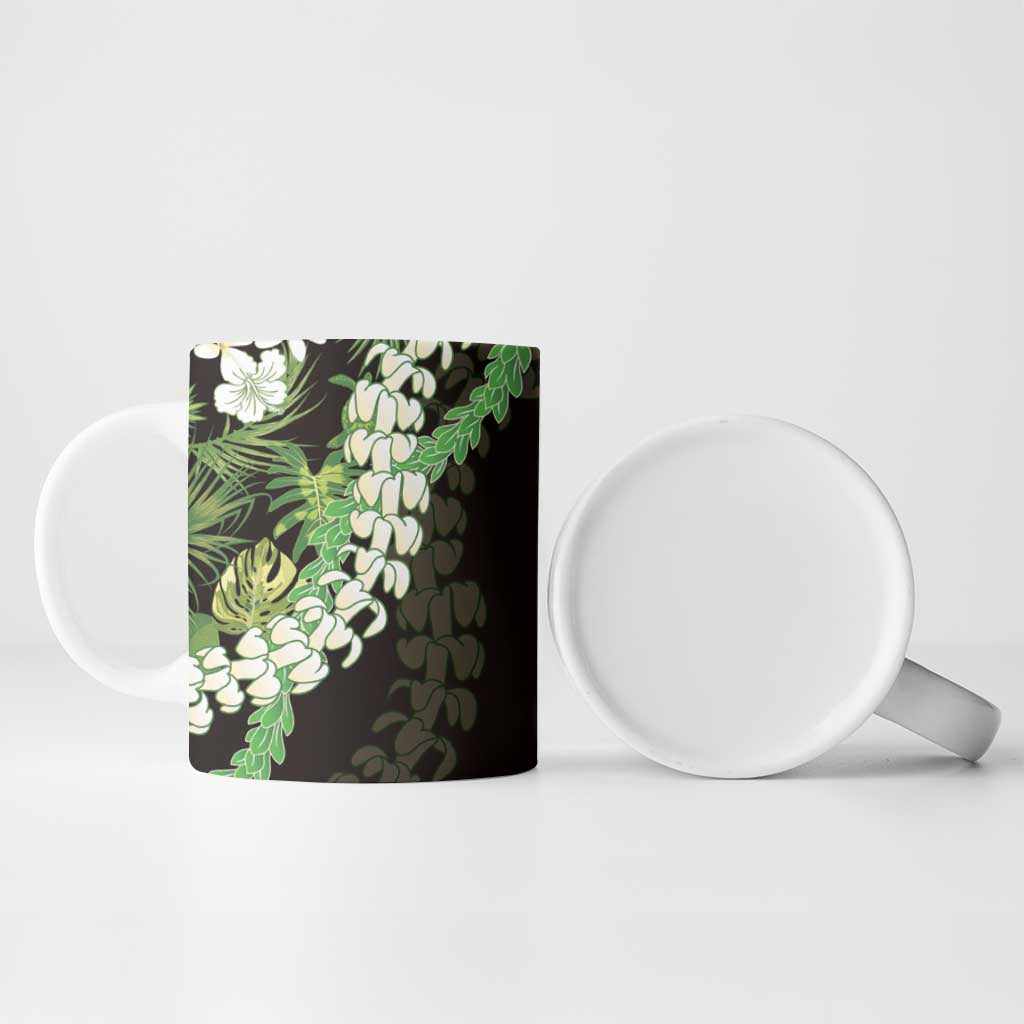 Omaomao Aloha Hawaii Lei Ceramic Mug Tropical Flowers Elegant Vibe LT14 - Polynesian Pride