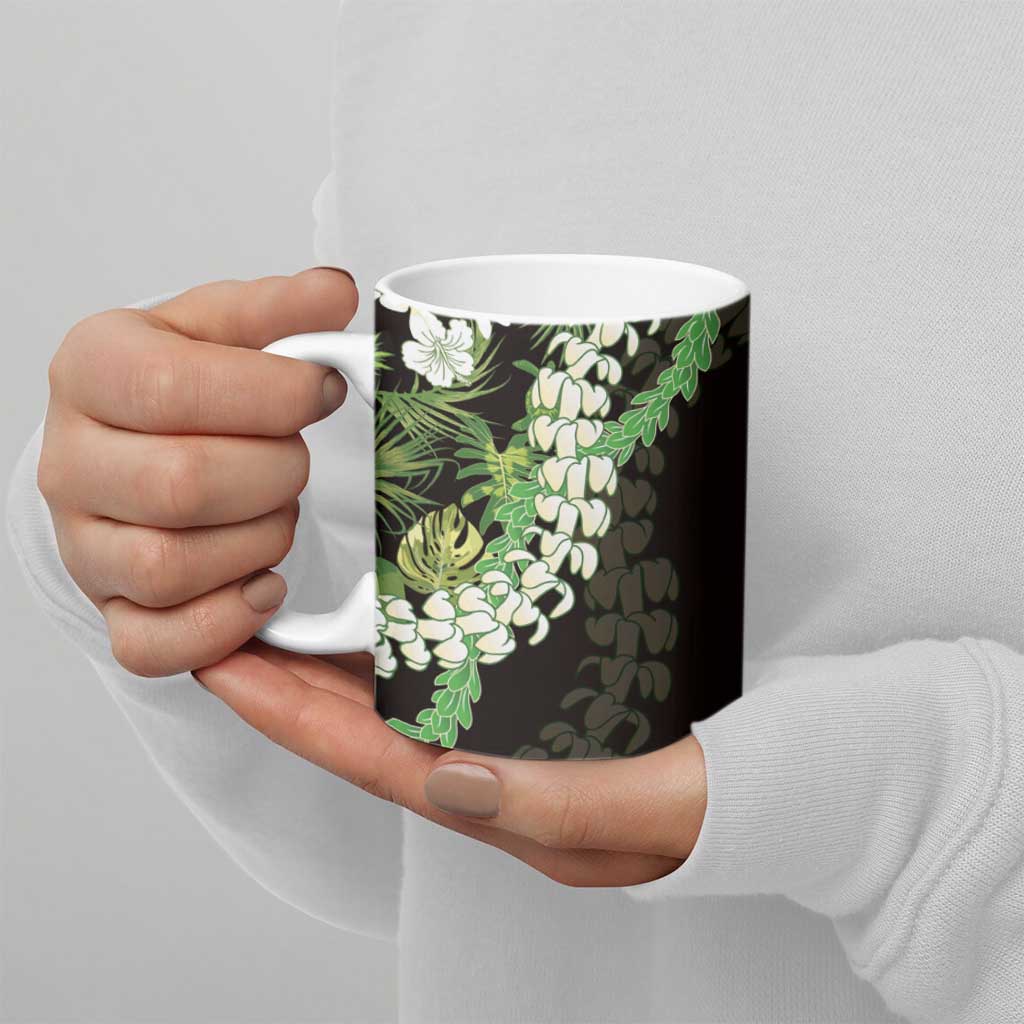 Omaomao Aloha Hawaii Lei Ceramic Mug Tropical Flowers Elegant Vibe LT14 - Polynesian Pride