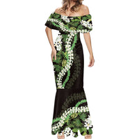 Omaomao Aloha Hawaii Lei Mermaid Dress Tropical Flowers Elegant Vibe LT14 - Polynesian Pride