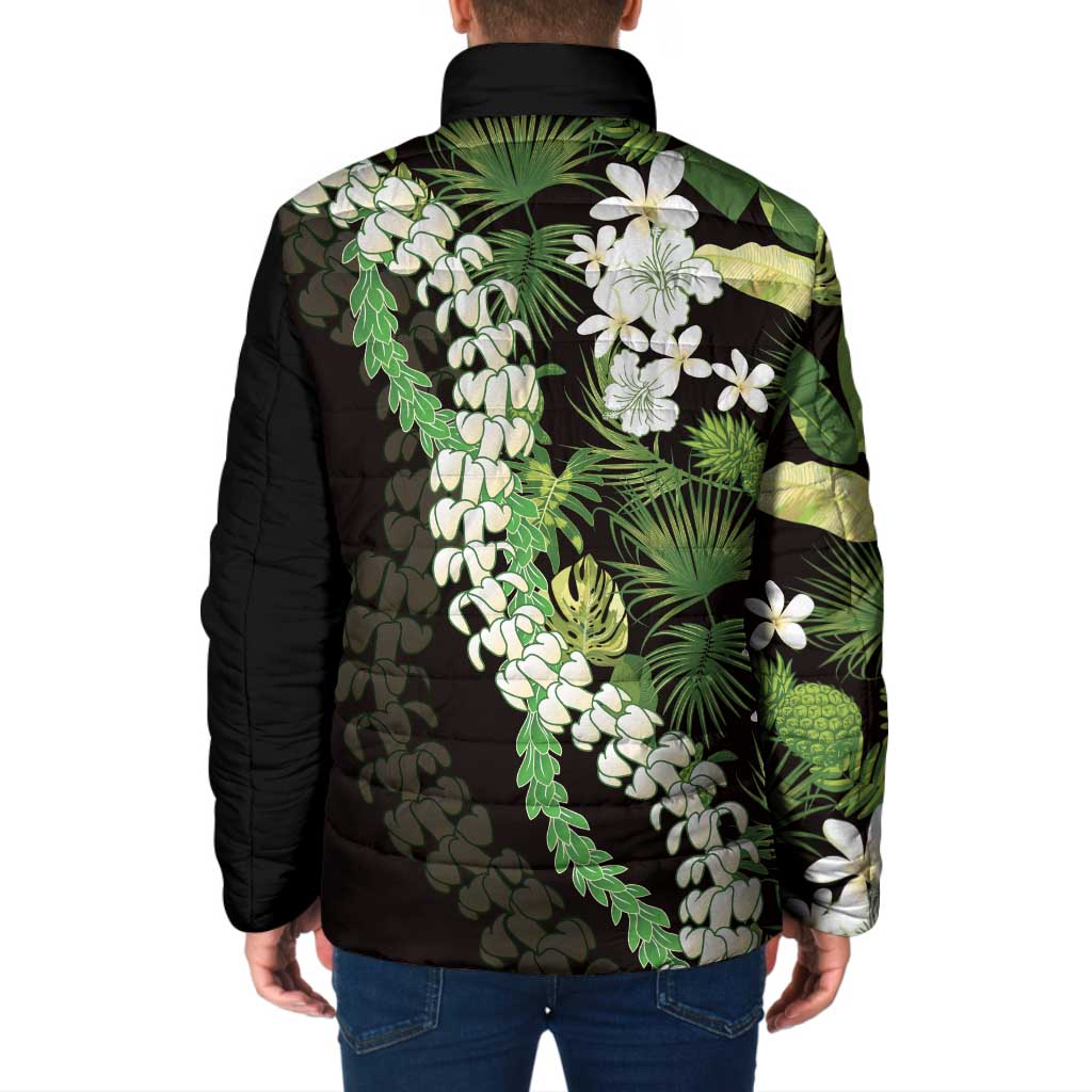 Omaomao Aloha Hawaii Lei Padded Jacket Tropical Flowers Elegant Vibe LT14 - Polynesian Pride
