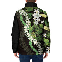 Omaomao Aloha Hawaii Lei Padded Jacket Tropical Flowers Elegant Vibe LT14 - Polynesian Pride