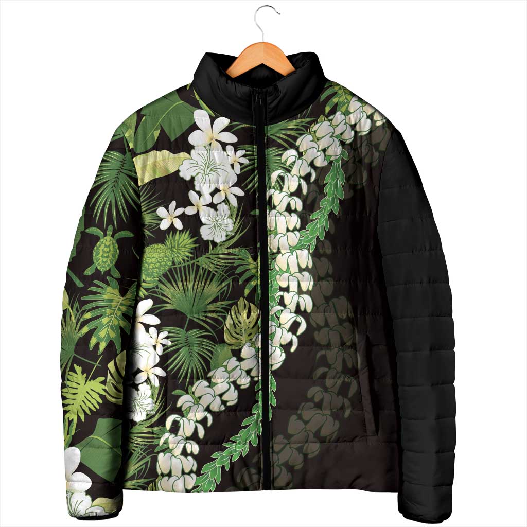 Omaomao Aloha Hawaii Lei Padded Jacket Tropical Flowers Elegant Vibe LT14 - Polynesian Pride