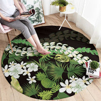 Omaomao Aloha Hawaii Lei Round Carpet Tropical Flowers Elegant Vibe LT14 - Polynesian Pride