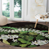 Omaomao Aloha Hawaii Lei Round Carpet Tropical Flowers Elegant Vibe LT14 - Polynesian Pride