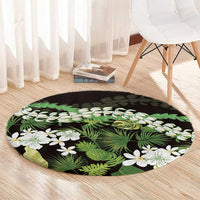 Omaomao Aloha Hawaii Lei Round Carpet Tropical Flowers Elegant Vibe LT14 - Polynesian Pride