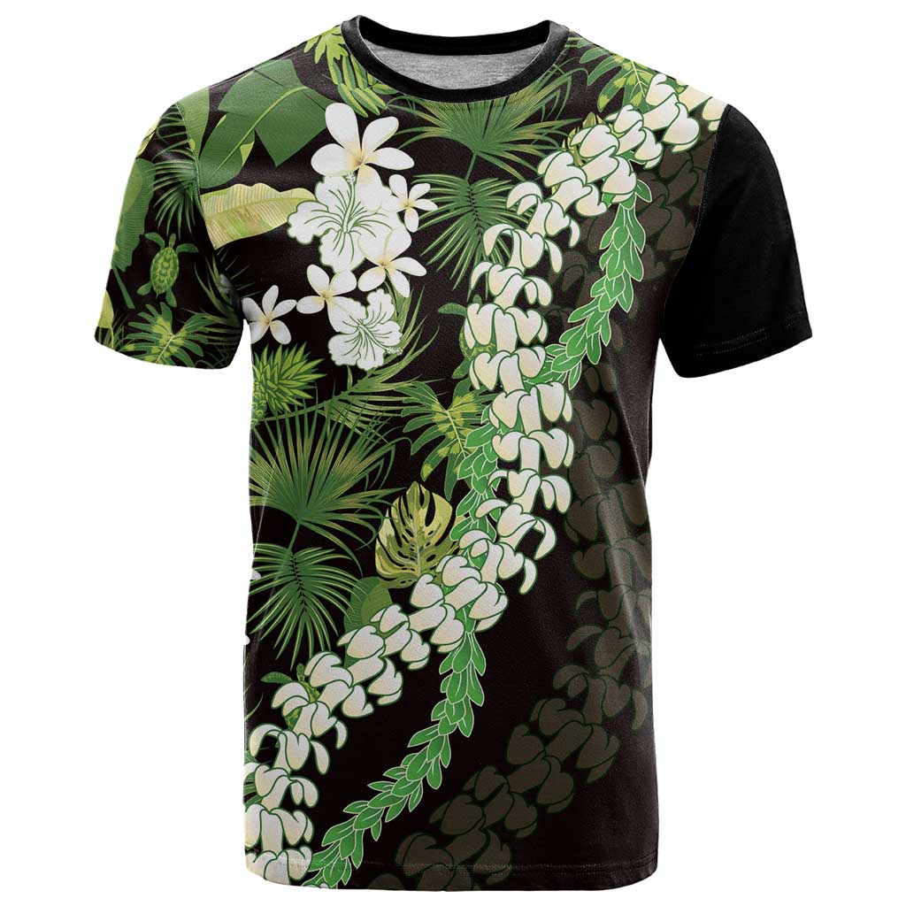 Omaomao Aloha Hawaii Lei T Shirt Tropical Flowers Elegant Vibe LT14 Green - Polynesian Pride