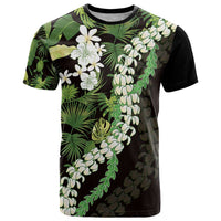 Omaomao Aloha Hawaii Lei T Shirt Tropical Flowers Elegant Vibe LT14 Green - Polynesian Pride