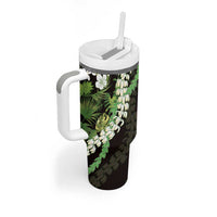 Omaomao Aloha Hawaii Lei Tumbler With Handle Tropical Flowers Elegant Vibe LT14 - Polynesian Pride