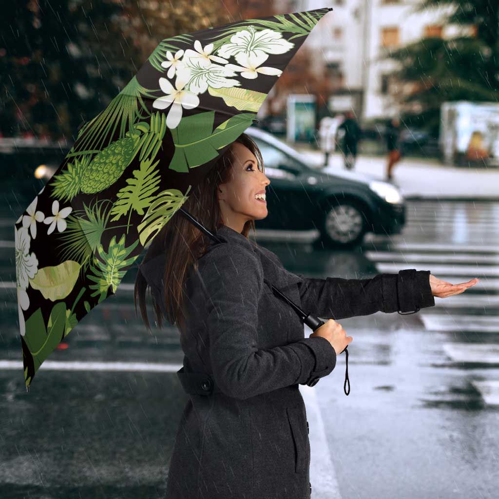 Omaomao Aloha Hawaii Lei Umbrella Tropical Flowers Elegant Vibe LT14 - Polynesian Pride