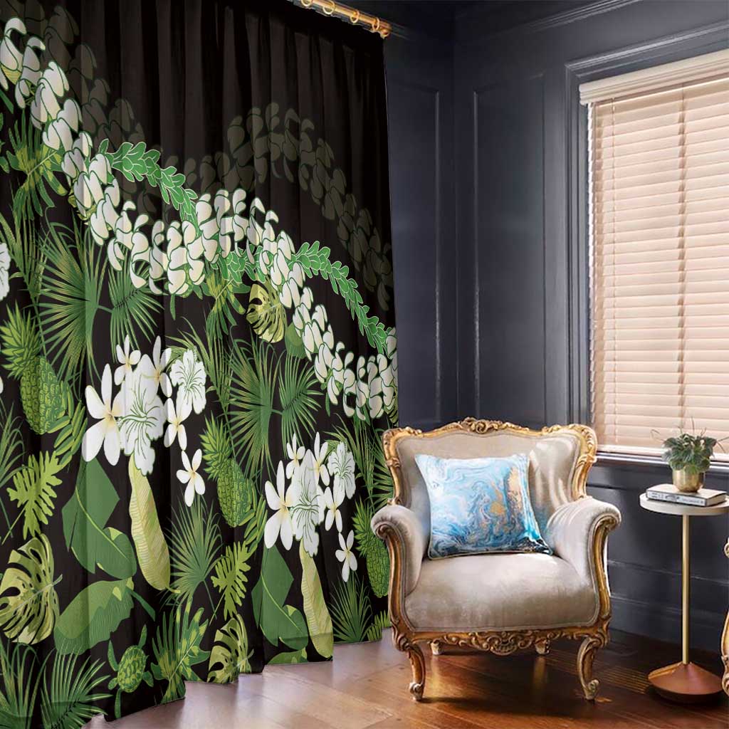 Omaomao Aloha Hawaii Lei Window Curtain Tropical Flowers Elegant Vibe LT14 - Polynesian Pride