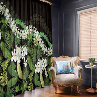 Omaomao Aloha Hawaii Lei Window Curtain Tropical Flowers Elegant Vibe LT14 - Polynesian Pride