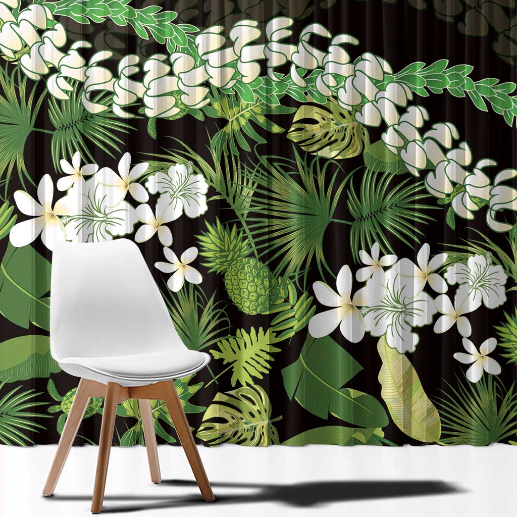 Omaomao Aloha Hawaii Lei Window Curtain Tropical Flowers Elegant Vibe LT14 - Polynesian Pride