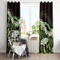 Omaomao Aloha Hawaii Lei Window Curtain Tropical Flowers Elegant Vibe LT14 - Polynesian Pride