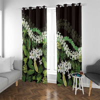 Omaomao Aloha Hawaii Lei Window Curtain Tropical Flowers Elegant Vibe LT14 With Grommets Green - Polynesian Pride
