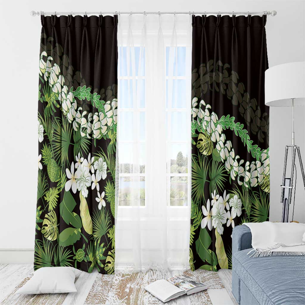 Omaomao Aloha Hawaii Lei Window Curtain Tropical Flowers Elegant Vibe LT14 - Polynesian Pride