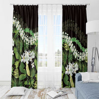 Omaomao Aloha Hawaii Lei Window Curtain Tropical Flowers Elegant Vibe LT14 - Polynesian Pride