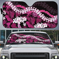 Akala Aloha Hawaii Lei Auto Sun Shade Tropical Flowers Elegant Vibe LT14 Pink - Polynesian Pride