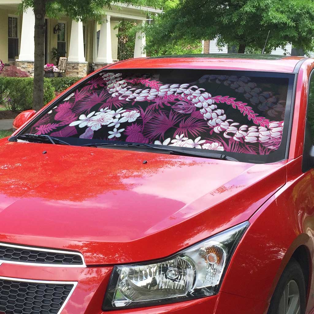 Akala Aloha Hawaii Lei Auto Sun Shade Tropical Flowers Elegant Vibe LT14 - Polynesian Pride