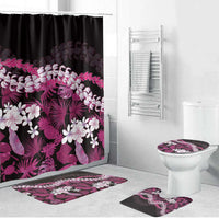 Akala Aloha Hawaii Lei Bathroom Set Tropical Flowers Elegant Vibe LT14 Bathroom Set (4 pcs) Pink - Polynesian Pride