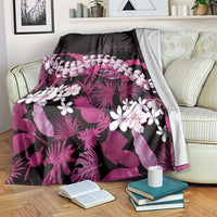 Akala Aloha Hawaii Lei Blanket Tropical Flowers Elegant Vibe LT14 Pink - Polynesian Pride