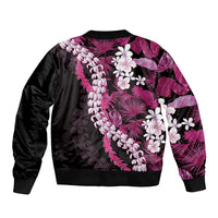 Akala Aloha Hawaii Lei Bomber Jacket Tropical Flowers Elegant Vibe LT14 - Polynesian Pride