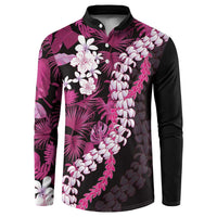 Akala Aloha Hawaii Lei Button Sweatshirt Tropical Flowers Elegant Vibe LT14 Pink - Polynesian Pride