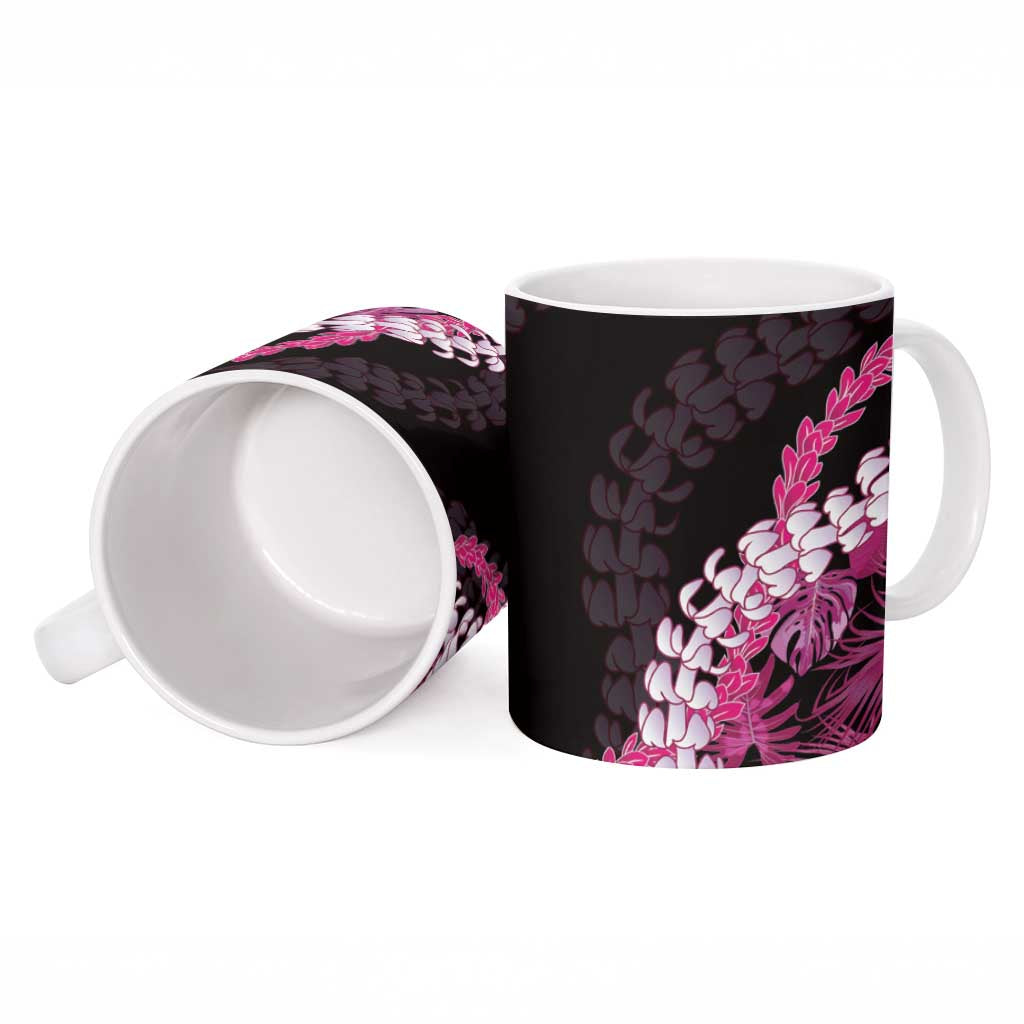 Akala Aloha Hawaii Lei Ceramic Mug Tropical Flowers Elegant Vibe LT14 - Polynesian Pride