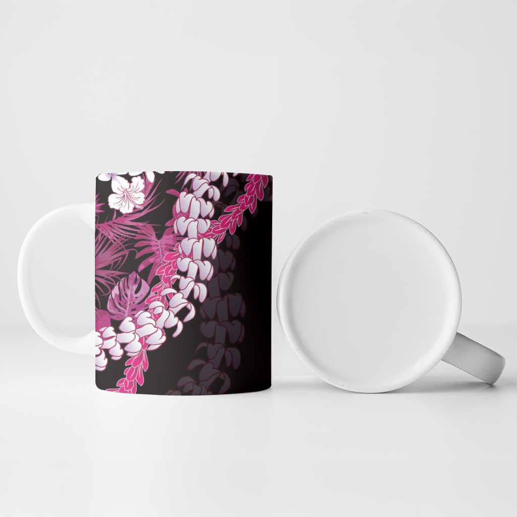 Akala Aloha Hawaii Lei Ceramic Mug Tropical Flowers Elegant Vibe LT14 - Polynesian Pride