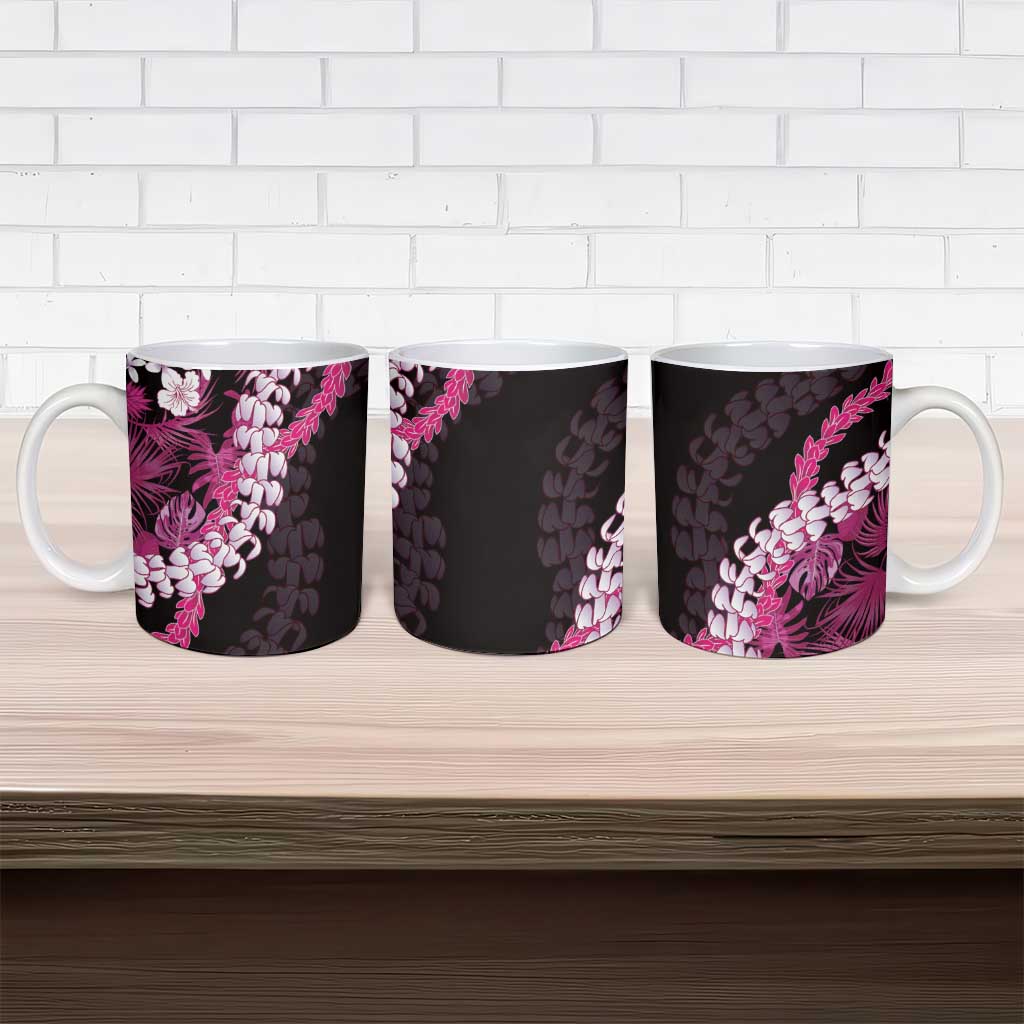 Akala Aloha Hawaii Lei Ceramic Mug Tropical Flowers Elegant Vibe LT14 - Polynesian Pride