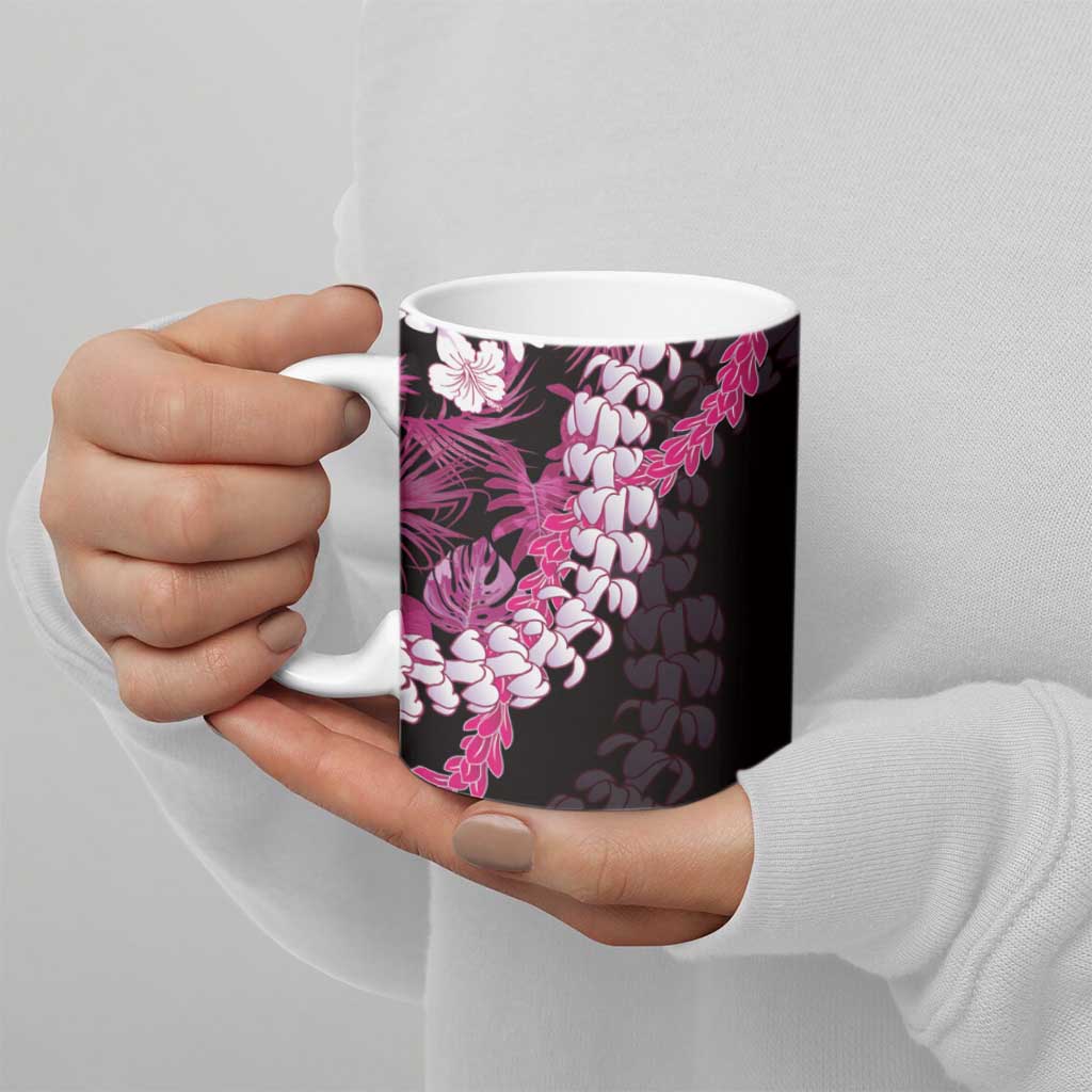Akala Aloha Hawaii Lei Ceramic Mug Tropical Flowers Elegant Vibe LT14 - Polynesian Pride