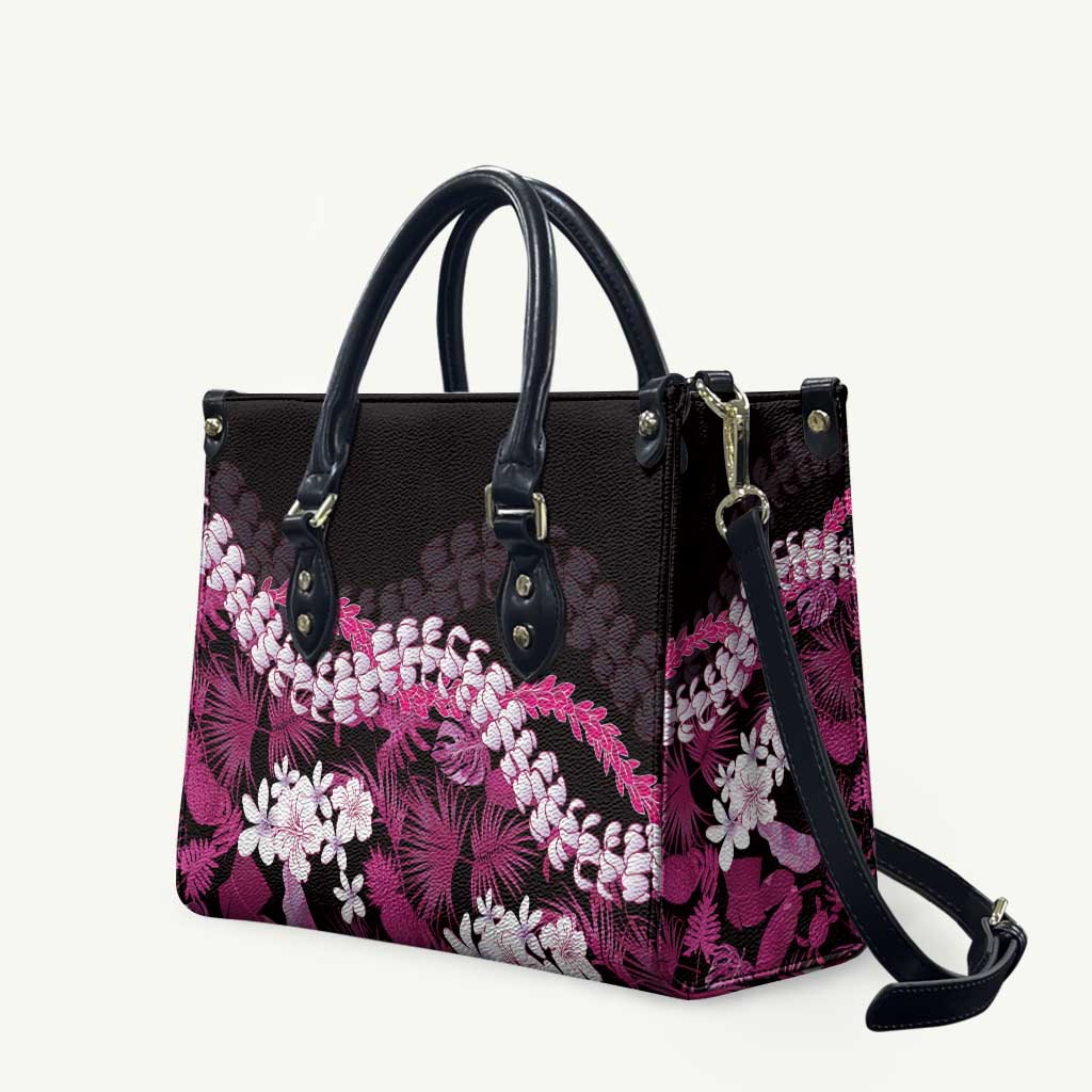 Akala Aloha Hawaii Lei Leather Bag Tropical Flowers Elegant Vibe LT14 Pink - Polynesian Pride