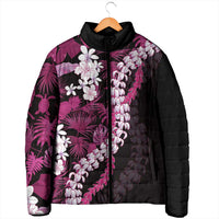 Akala Aloha Hawaii Lei Padded Jacket Tropical Flowers Elegant Vibe LT14 - Polynesian Pride