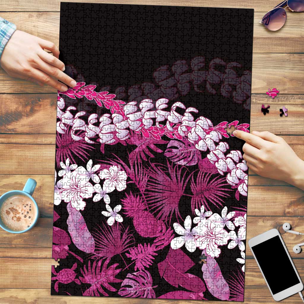 Akala Aloha Hawaii Lei Puzzle Tropical Flowers Elegant Vibe LT14 Pink - Polynesian Pride