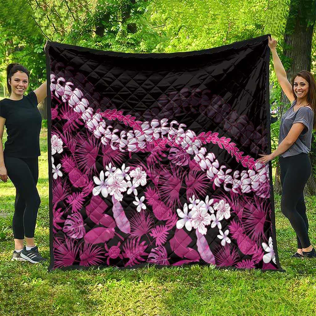 Akala Aloha Hawaii Lei Quilt Tropical Flowers Elegant Vibe LT14 - Polynesian Pride